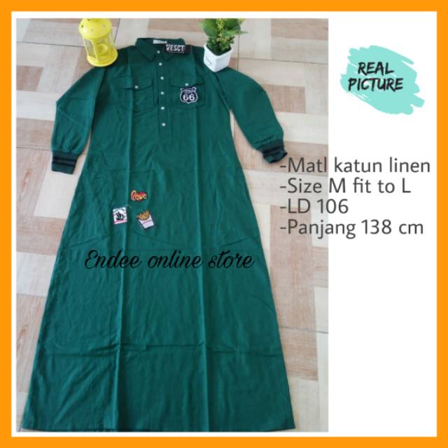 Dress muslim casual hijau VERSUS CITY