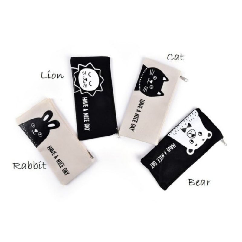 

TEMPAT PENSIL HAVE A NICE DAY TEMPAT PENSIL KARAKTER LUCU MURAH IMPORT POUCH KOSMETIK POUCH COSMETIC