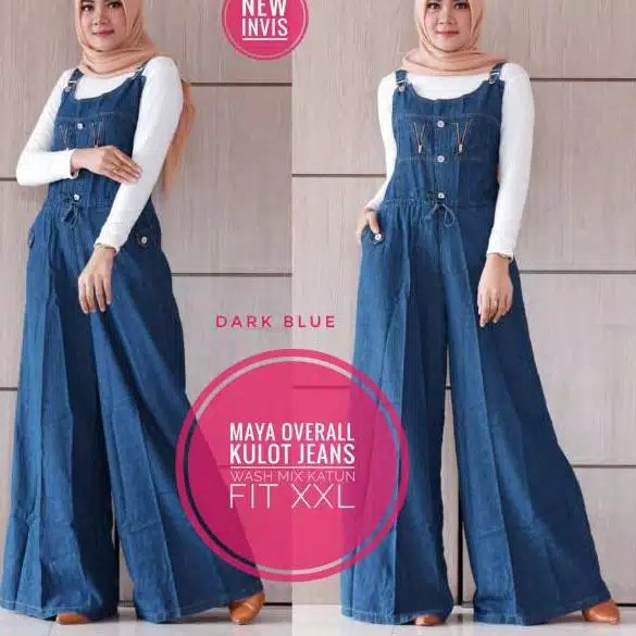 NEW JUMBO FIT TO XXL !! MAYA OVERALL MATT JEANS WASH QUALITY