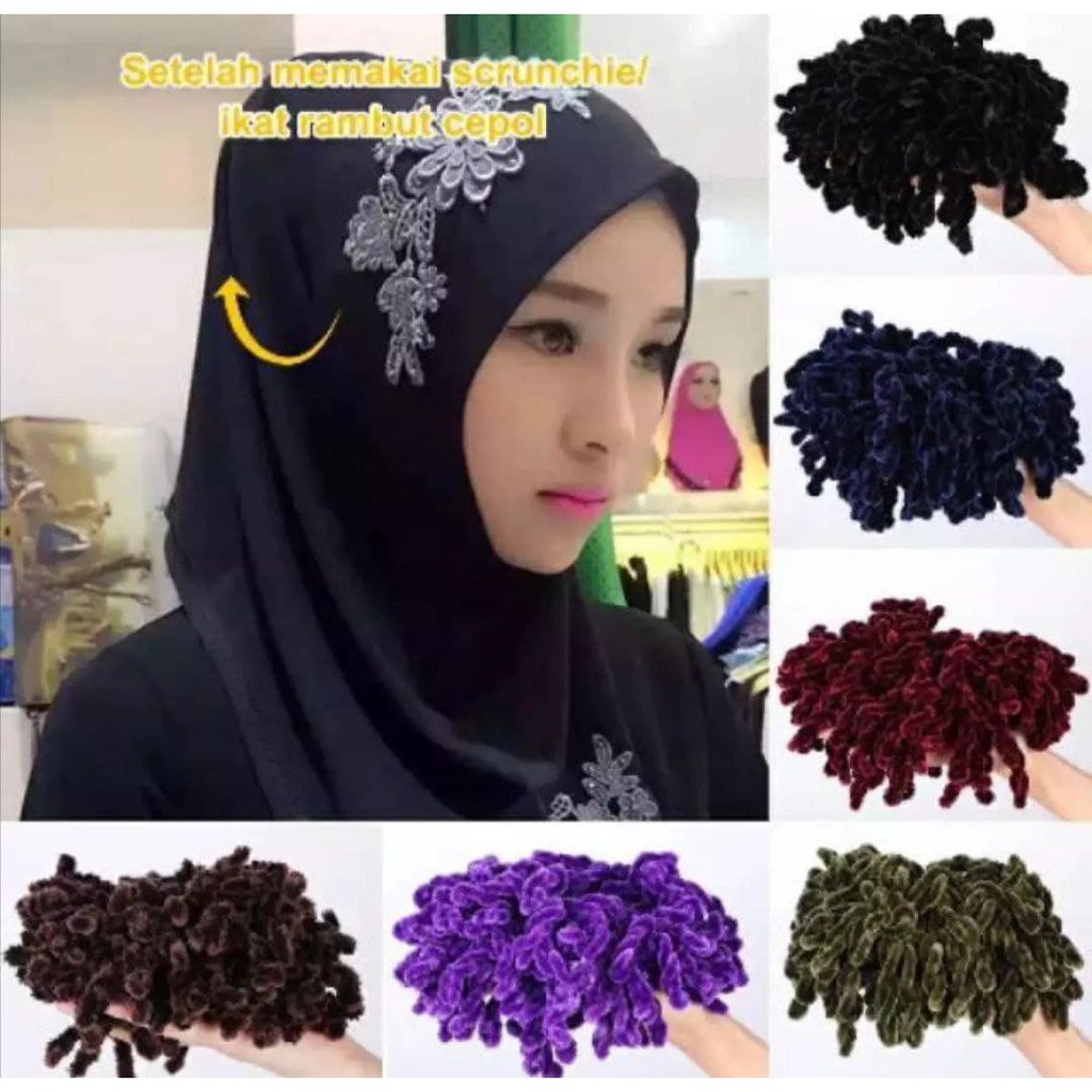 JAYA.Co IKAT RAMBUT CEPOL HIJAB SCRUNCHIE UBUR-UBUR