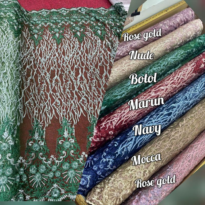 tile mutiara, bahan tile, tile akar, bahan kebaya
