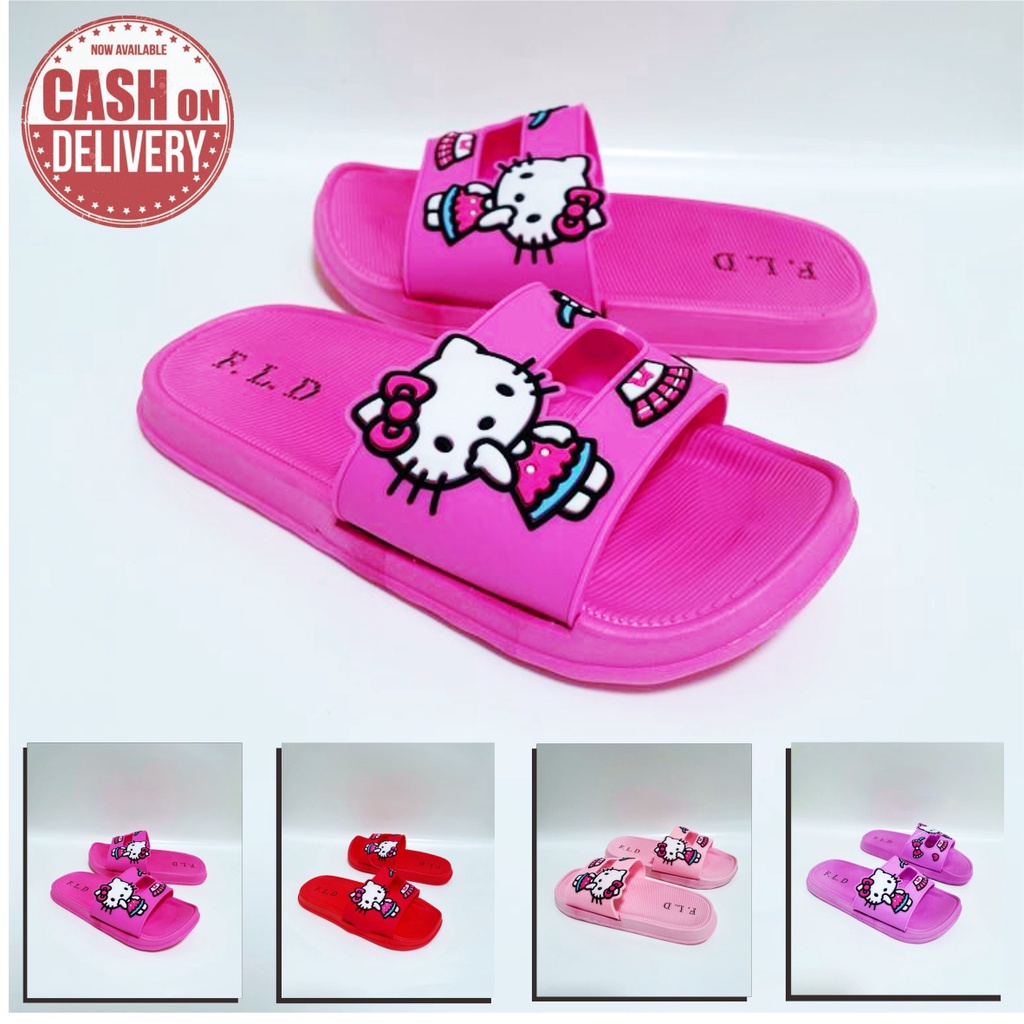 setyawan bross-Sendal Slip-On Kokop Anak Perempuan Motif Hello Kitty Anti Slip Elastis COD