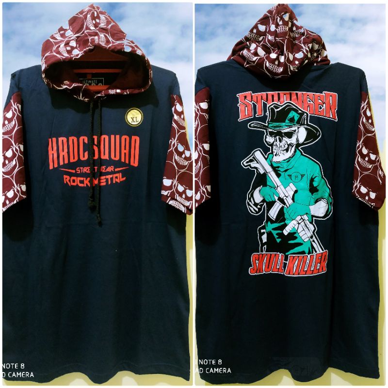 Hoodie lengan pendek pria wanita