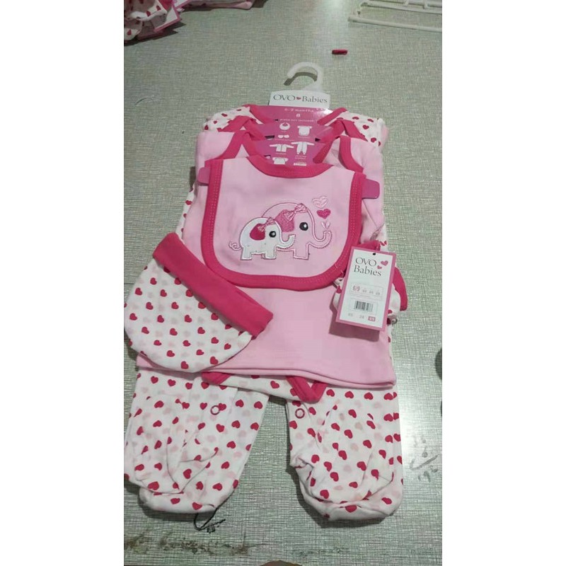 OVO Babies 8in1 Long Sleeve Baby Jumper Set / Jumper Bayi / Baju Bayi / Baby Romper / Baby Giftset