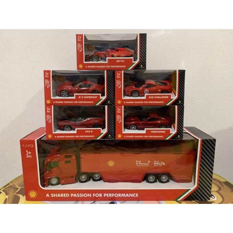 Diecast mobil shell burago ferrari LENGKAP / diecast shell v power x ferrari