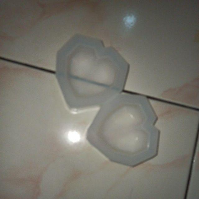 ✿ Inf ✿ Diy Crystal Epoxy Silicone Mold Double-layer Love Heart Shape Resin Molds
