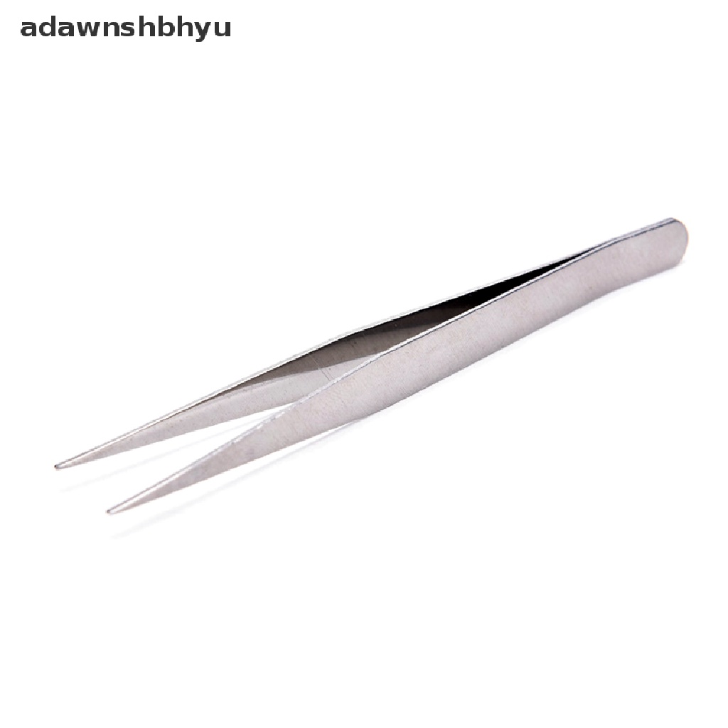 [adawnshbhyu] 2pcs Pinset Siku Lurus Stainless Steel Patchwork Hook Pick-up Alat Makeup