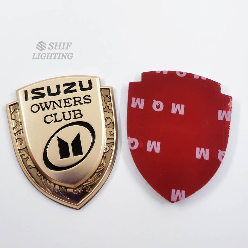 1pc Stiker Emblem Logo ISUZU OWNERS CLUB Bahan Metal Untuk Dekorasi Motor ISUZU