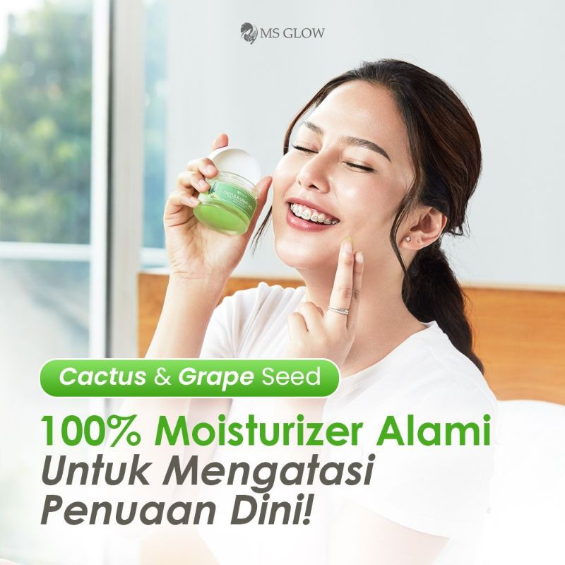 moisturising grape cactus ms glow dijamin original