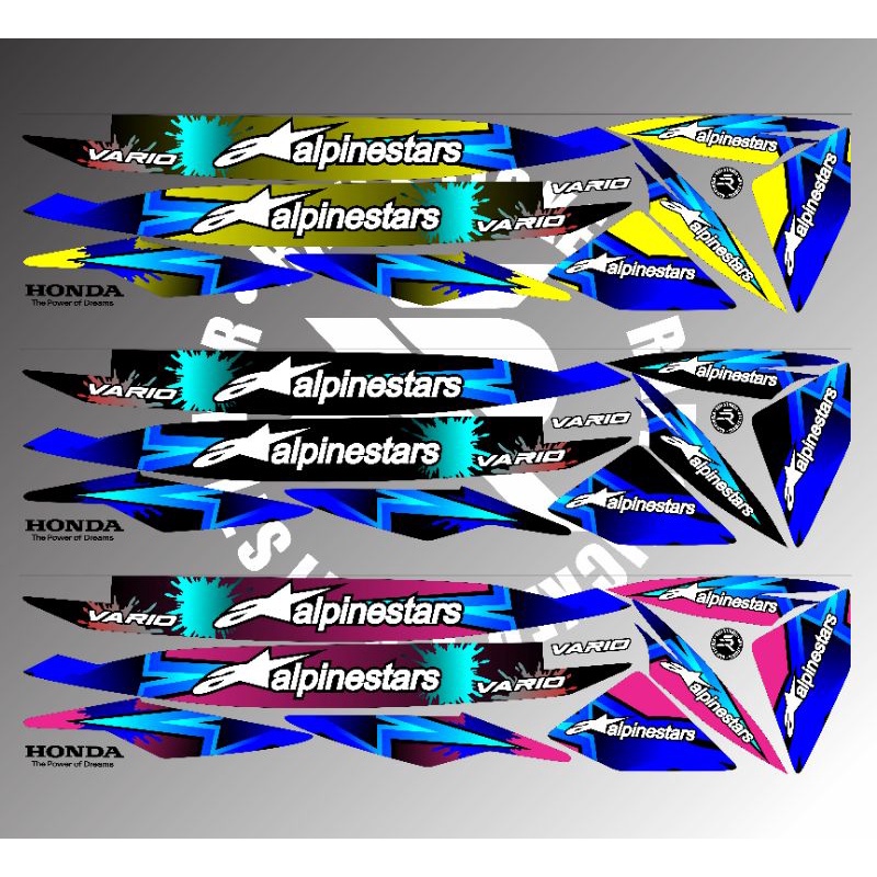 Striping Vario 110 Karbu Variasi / Sticker Lis Motor Honda Vario 110 Karbu