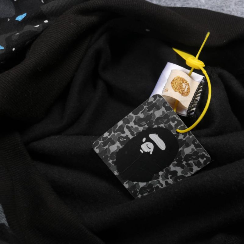 Sweater Hoodie Bape Galaxy Glow In The Dark Full Tag &amp; Lebel