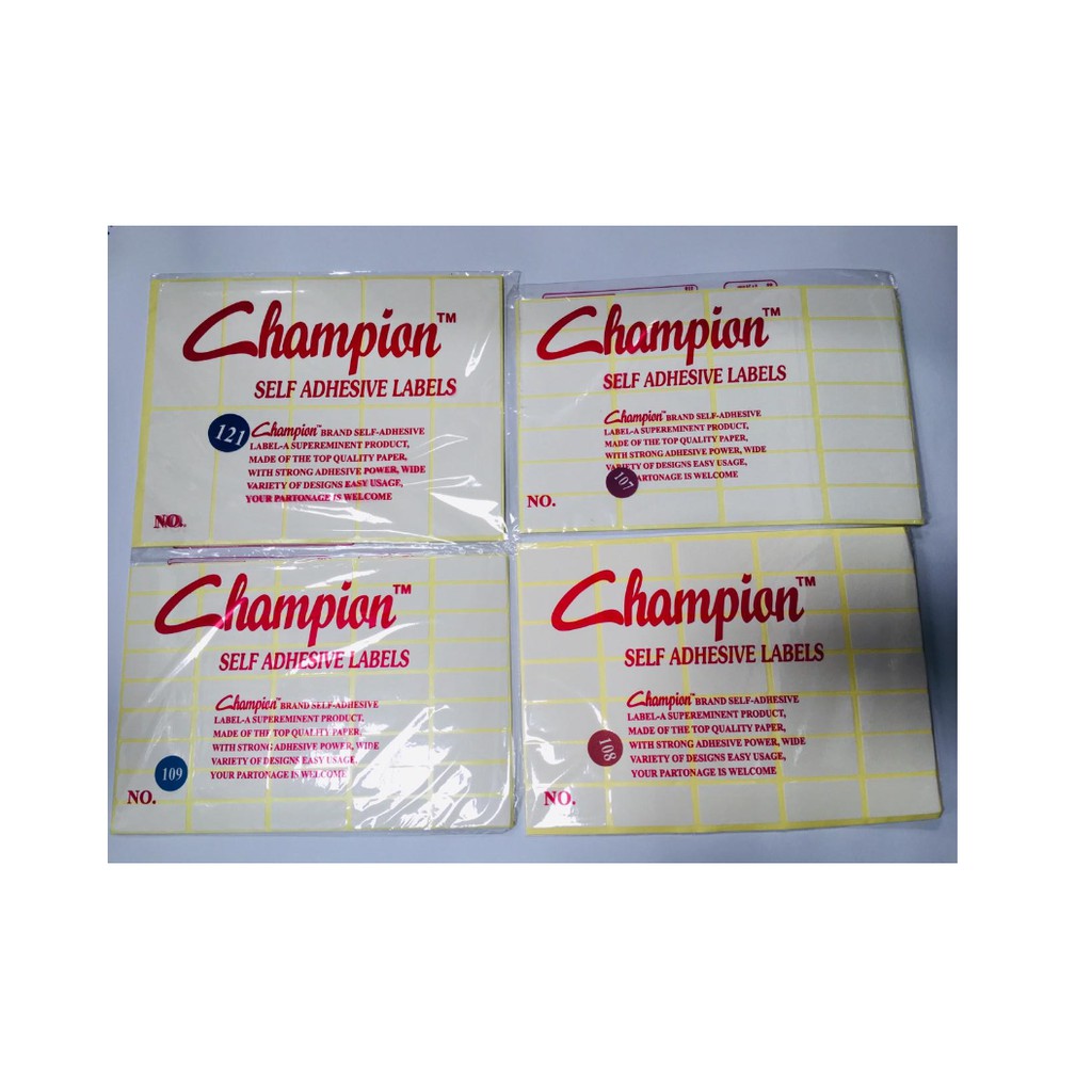 

LABEL HARGA CHAMPION No. 107 108 109 121 123