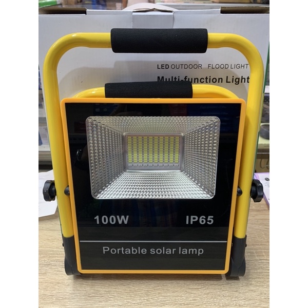 Lampu Sorot Led Solar Emergency 100W 200W Portable / Lampu Tenda