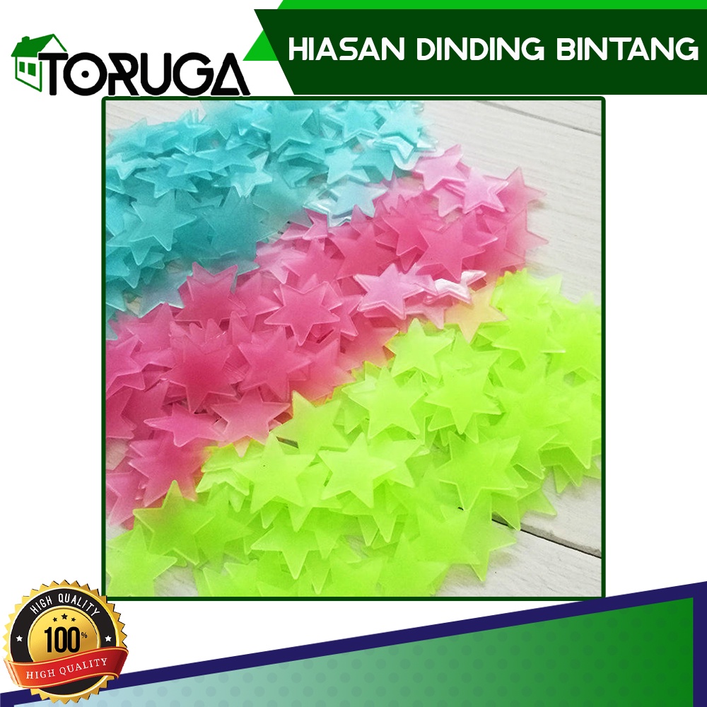 Hiasan Dinding Star Wall Sticker Stiker Bintang Glow in th Dark