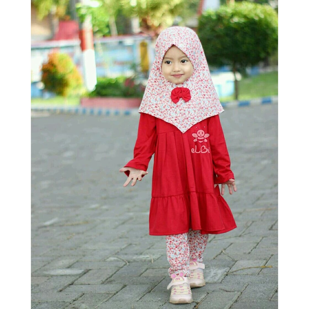 Setelan Baju Muslim Anak Perempuan Nayla 1-6Thn Kekiniian