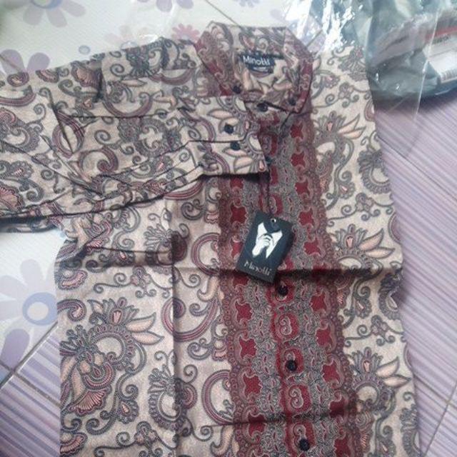 Odza Classic Kemeja Batik Pria Modern Slim Fit Lengan Pendek Pria Durant