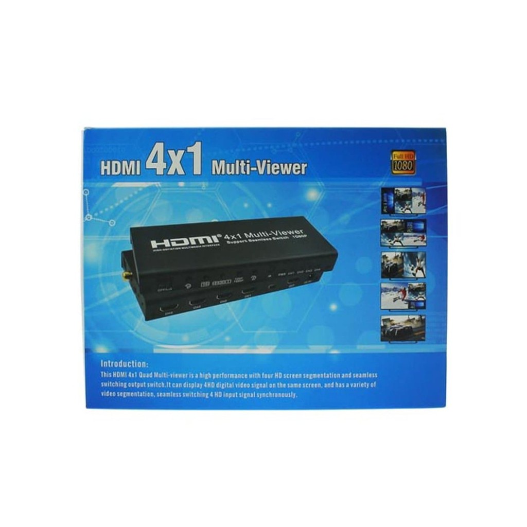 Wiretek HDMI 4x1 Multiviewer Seamless 1080p