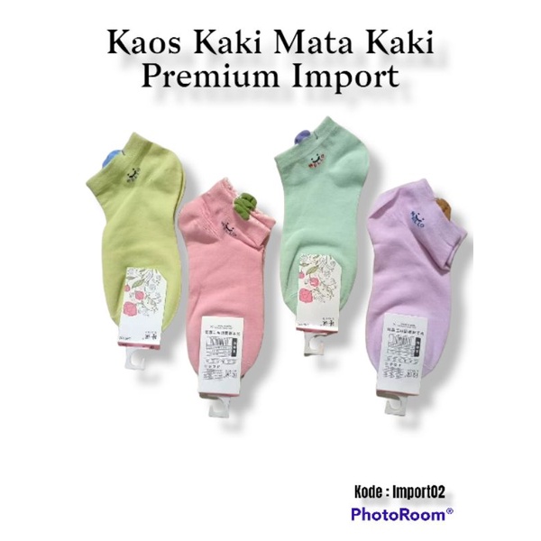 Kaos Kaki Premium Import Wanita Mata Kaki Motif Lucu model korea