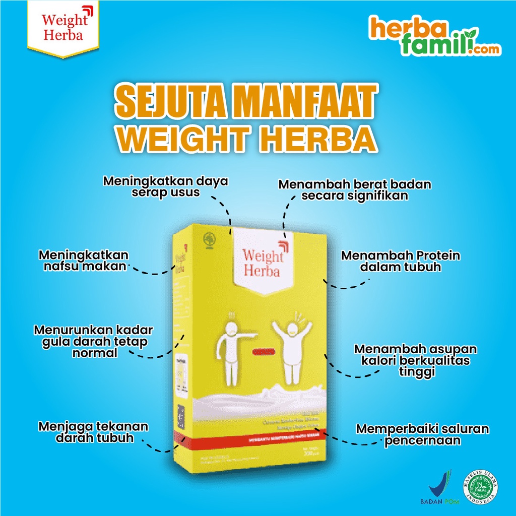

Herba Famili Weight Herba Susu Penambah Berat Badan Tanpa Gula Tanpa Olahraga Perlancar Saluran Pencernaan Dewasa & Anak - 100% Original Herbal Isi 200 gr COD - ASLI