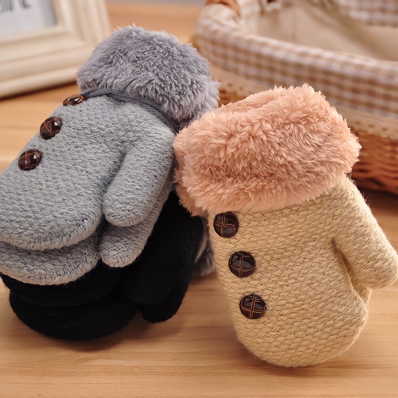 Sarung tangan winter anak kecil kids gloves import warm rajut knitted mittens mitten