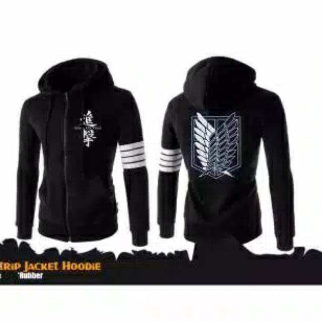 Jaket anime attack on titan SNK 4 strip jumbo