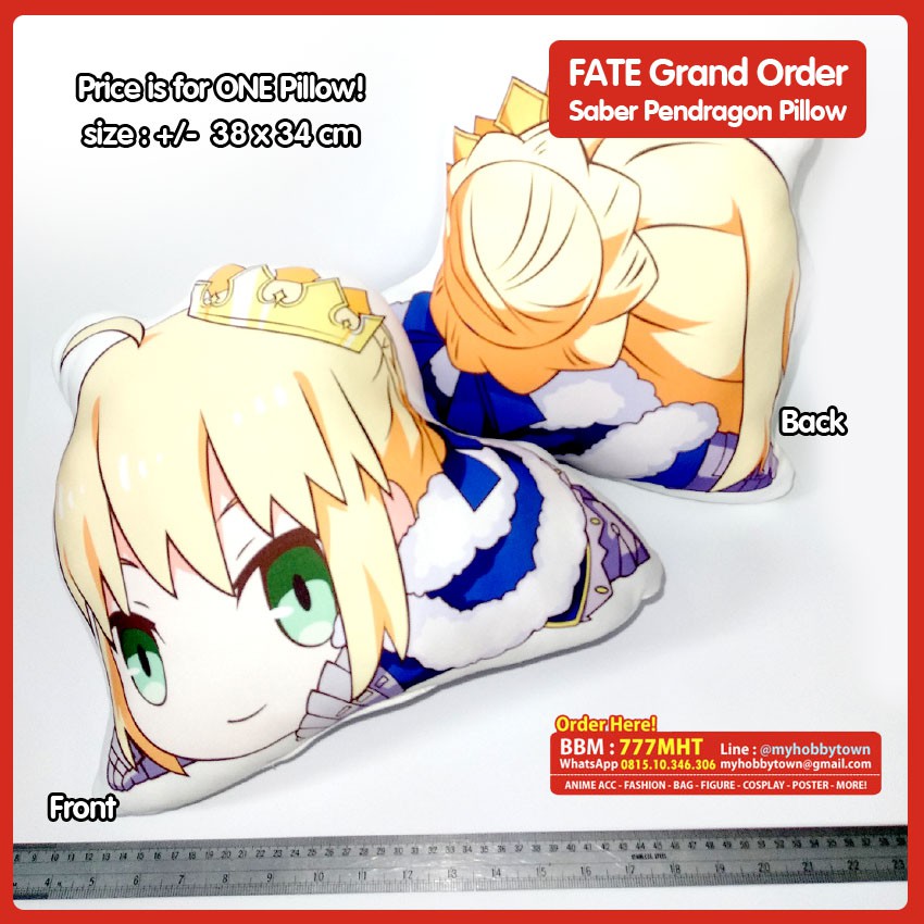 Fate - Saber Pendragon Pillow Bantal Boneka Plush