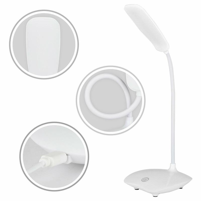 (Flexible) (Lampu Meja Led Fleksibel Tenaga Usb) (Dimmable) (Kontrol Sentuh)