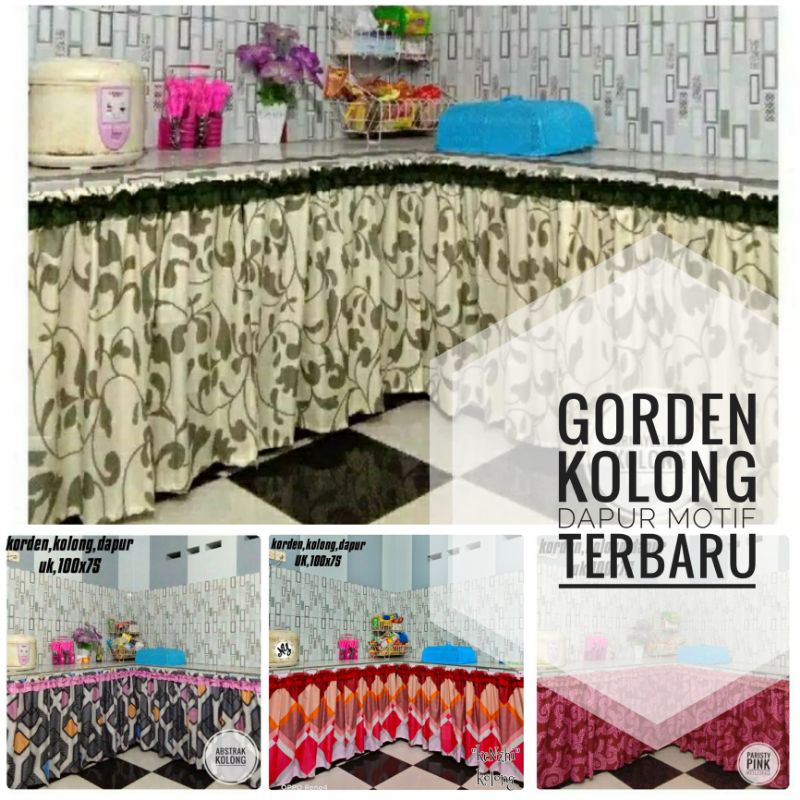 Gorden Kolong Dapur/ Gorden Dapur motif Terbaru