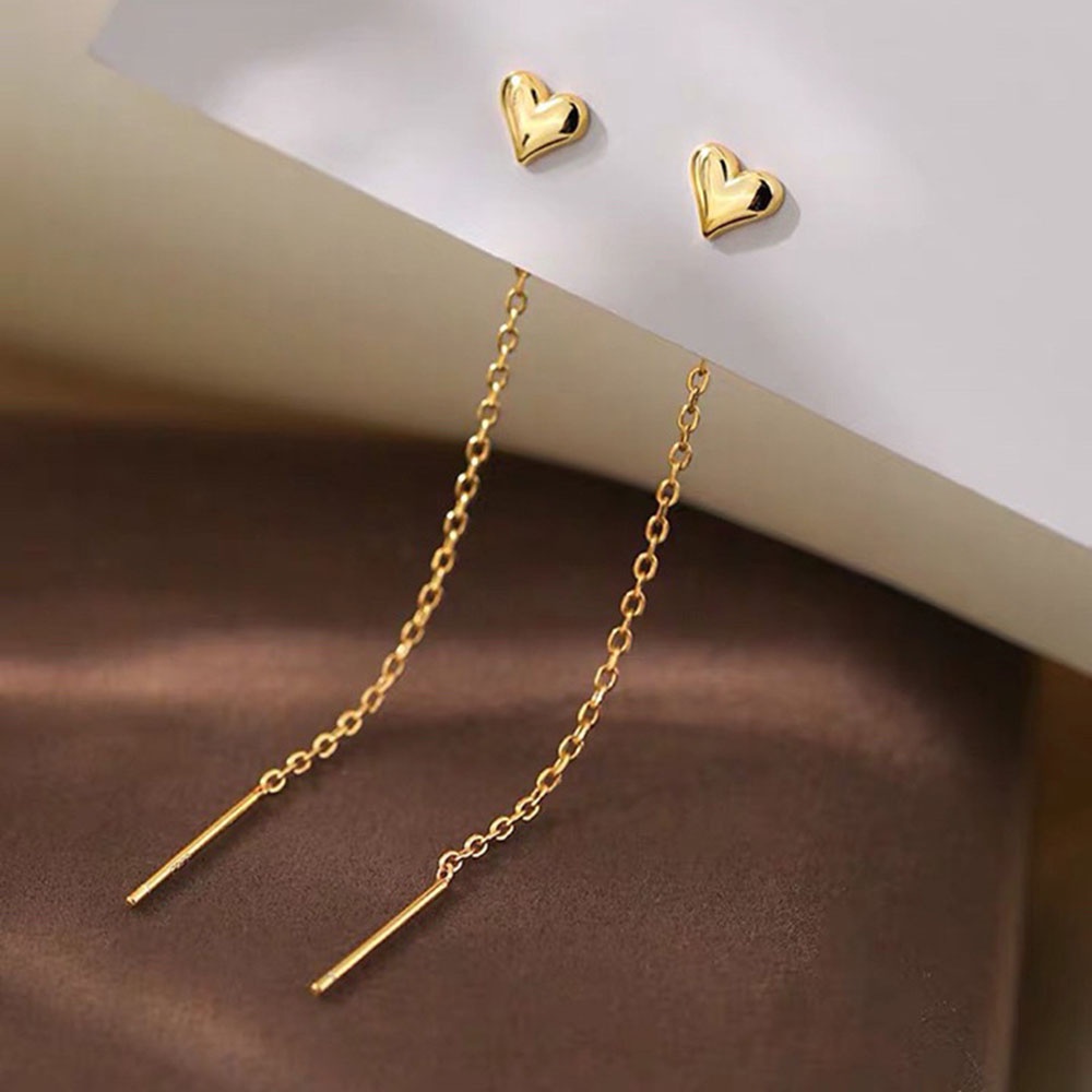 【COD Tangding】Anting Stud Bentuk Hati Untuk Wanita