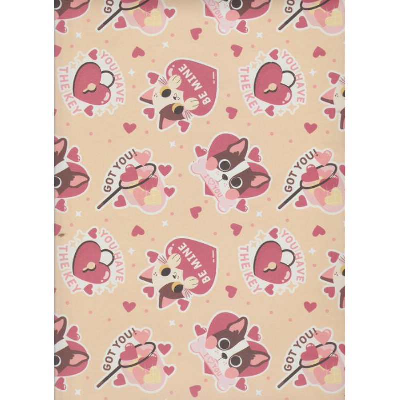 

Kertas Kado Sansan Wawa SW 5652 "heart/love/animal/cat/dog