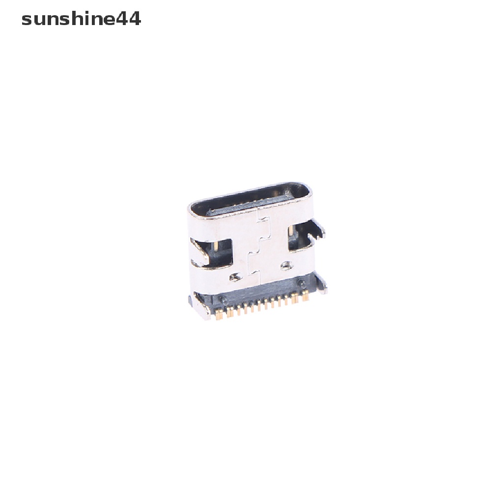 Sunshine 10Pcs Konektor Soket USB 3.1 Tipe C Female 16 Pin Untuk Charging Port Handphone