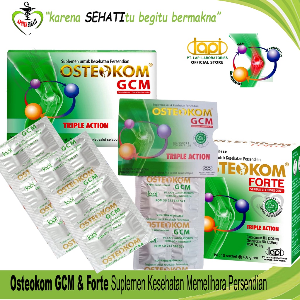 Osteokom Suplemen Sendi Memelihara Tulang Persendian Osteocom GCM