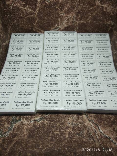 Cetak Label Harga 33x15 400 pcs - Cetak Label Barcode 33x15 isi 400 pcs - Bahan Thermal / Semicoated