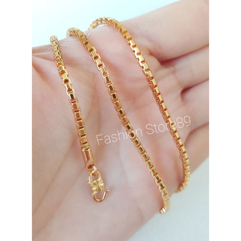 Ready kalung itali Kaca Import lapis emas xuping yaxiya panjang 50cm