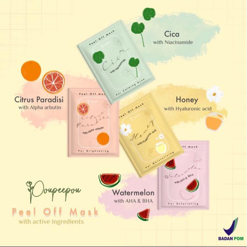 POUPEEPOU Peel Off Mask BPOM & Halal
