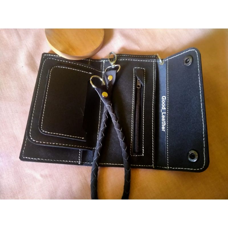 Dompet Kulit Sapi Asli Embos Super Premium Best Seller Racing Biker Dompet Kekinian Dompet Pria Laki Laki Keren Sporty Casual Gaya Original Genuine Leather Good Leather Bahan Bagus Jaket Kulit Dompet Stnk