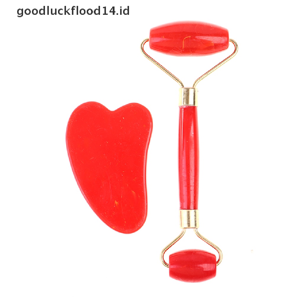 [OOID] Natural Jade Gua Sha Scraper Board Massage Rose Quartz Guasha Stone For Face Nec ID
