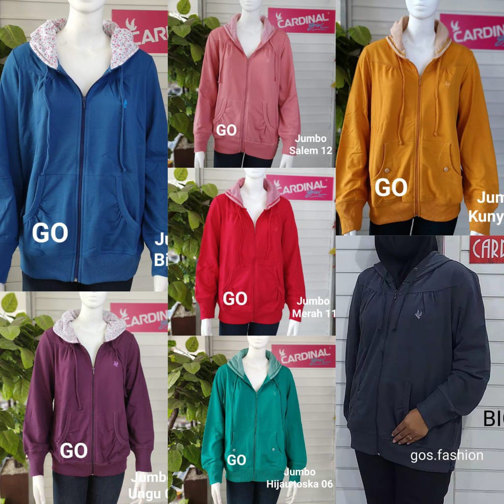 bego CARDINAL SWEATER JUMBO Pakaian Wanita Outerwear Jaket Big Size Extra Size Mama Size Casual