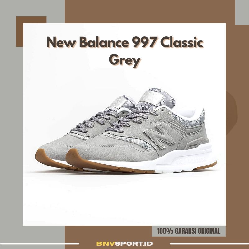 Sepatu Casual Wanita New Balance 997 Classic Grey CW997HCG Original Sneakers Women's Shoes