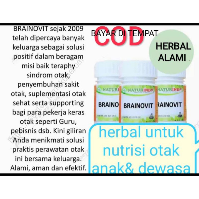BRAINOVIT HERBAL NUTRISI SYRAF OTAK NATURINDO FRESH