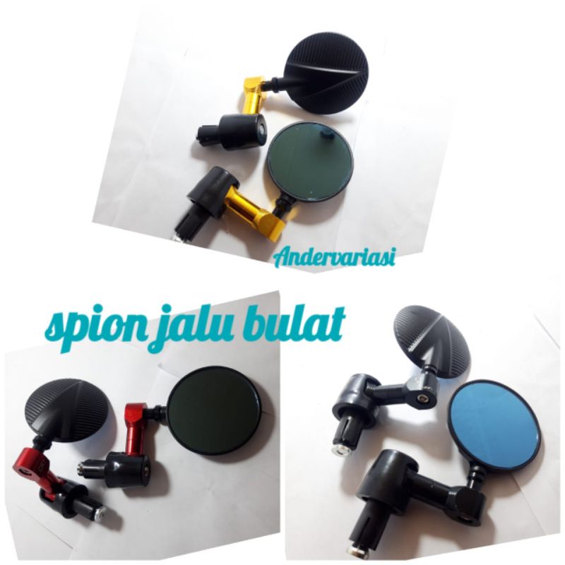 Spion jalu bulat kaca biru universal