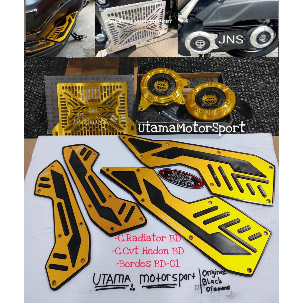 Paket Variasi Karpet Cover Cvt Cover Radiator Motor Nmax Terbaru All New Nmax-155 2020-2021-2022 Ori