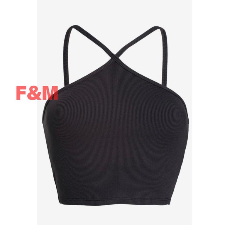 TANKTOP CROP HALTER CROSS KNIT FASHION KOREA MODEL SILANG SEXY (KET-202) KNIT SPANDEK TANKTOP WANITA