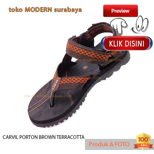 CARVIL PORTON BROWN TERRACOTTA sandal anak casual sandal gunung