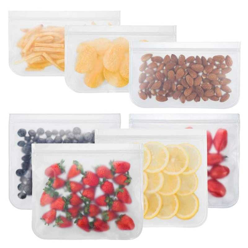 GS8 Kantong Plastik Organizer Makanan Silicone Food Bag Ziplock Amil