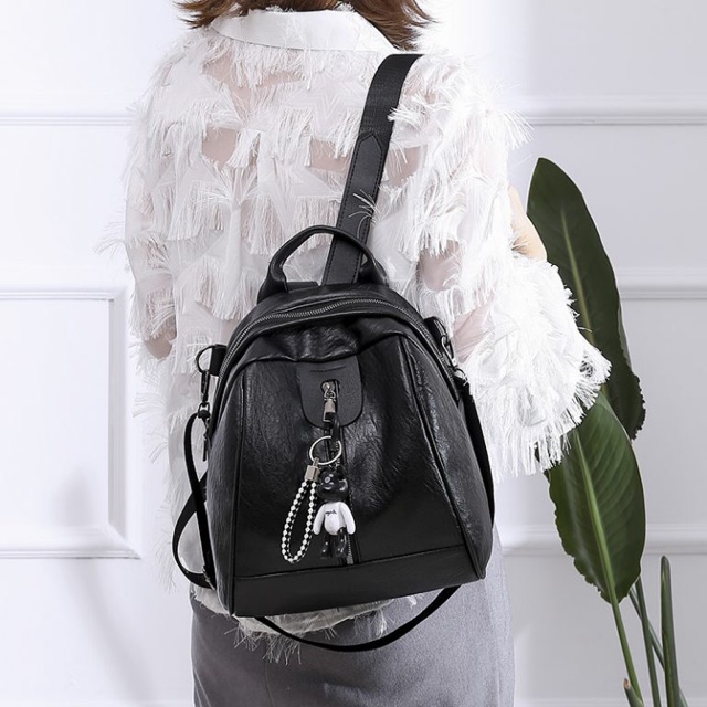 SG7032 Syafniegalery ransel pompom multifungsi gendong punggung  sekolah backpacker 2854