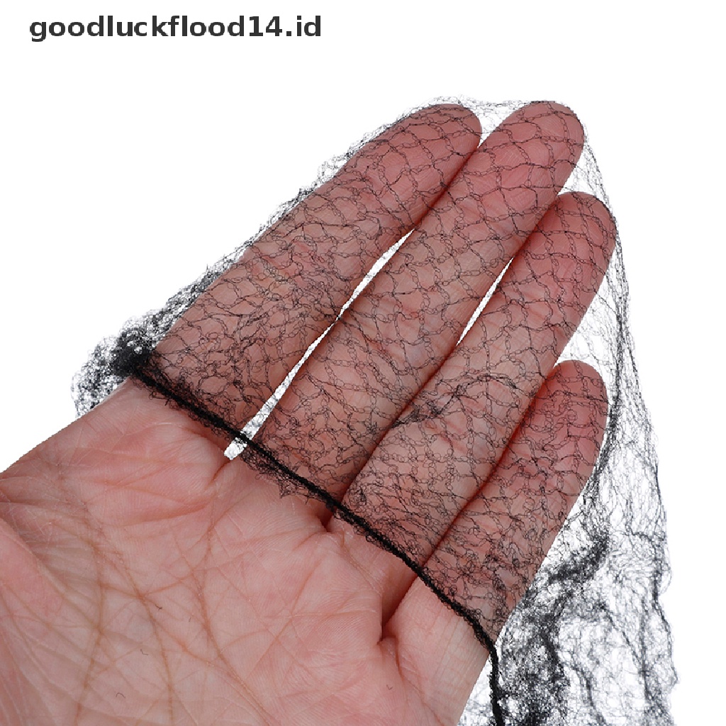 [OOID] 50/100Pcs Women hair nets invisible elastic edge mesh black snood wig cap ID