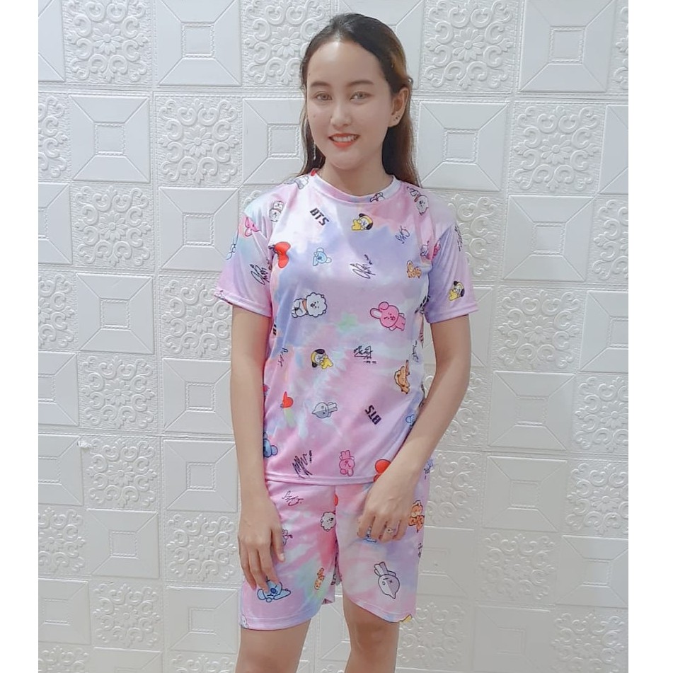 Set Setelan  Wanita Tie Dye Lestari  / Cotton Candy