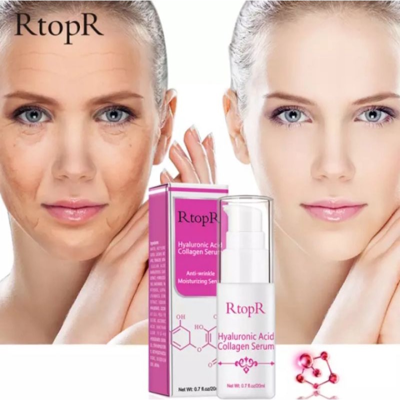 RtopR SERUM HYALURONIC ACID &amp; COLLAGEN | FACE TREATMENT ANTI WRINKLE ANTI AGING |