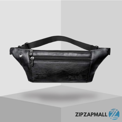 Tas Pinggang Selempang Pria Waistbag Bahan Kulit / Tas Pinggang Selempang Dada Kulit PU Asli Dompet Hp Pria Wanita Remaja Dewasa Cowok Distro Import Mini Anti Air Waterproof Terbaru Besar Keren Kekinian Tebal Murah Ori / Waist Bag Pria Wanita Waterproof